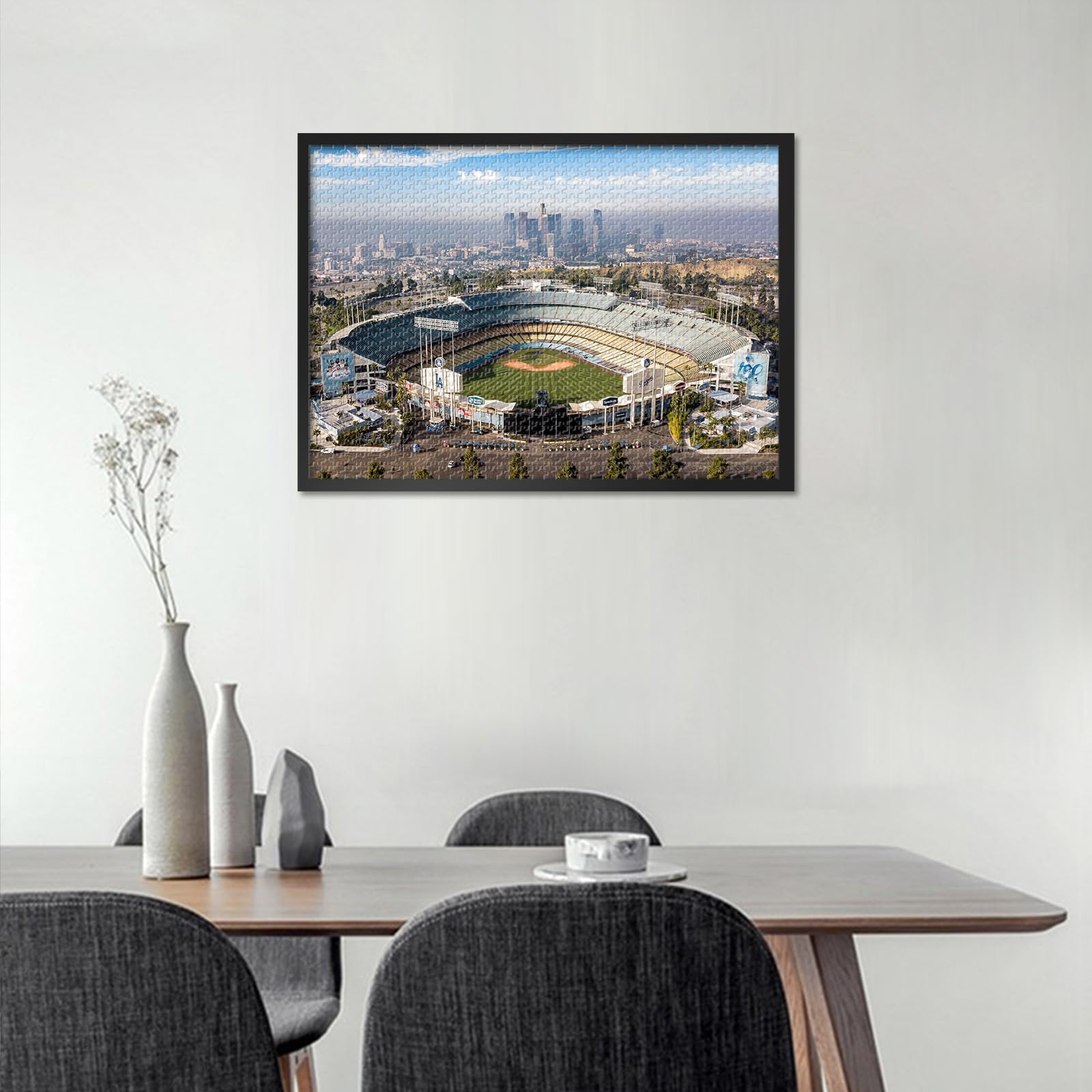 TUMOVO Dodger Stadium 1000 Piece Jigsaw Puzzle - 27.5x19.7 Inch Baseball Park Puzzle for Adults