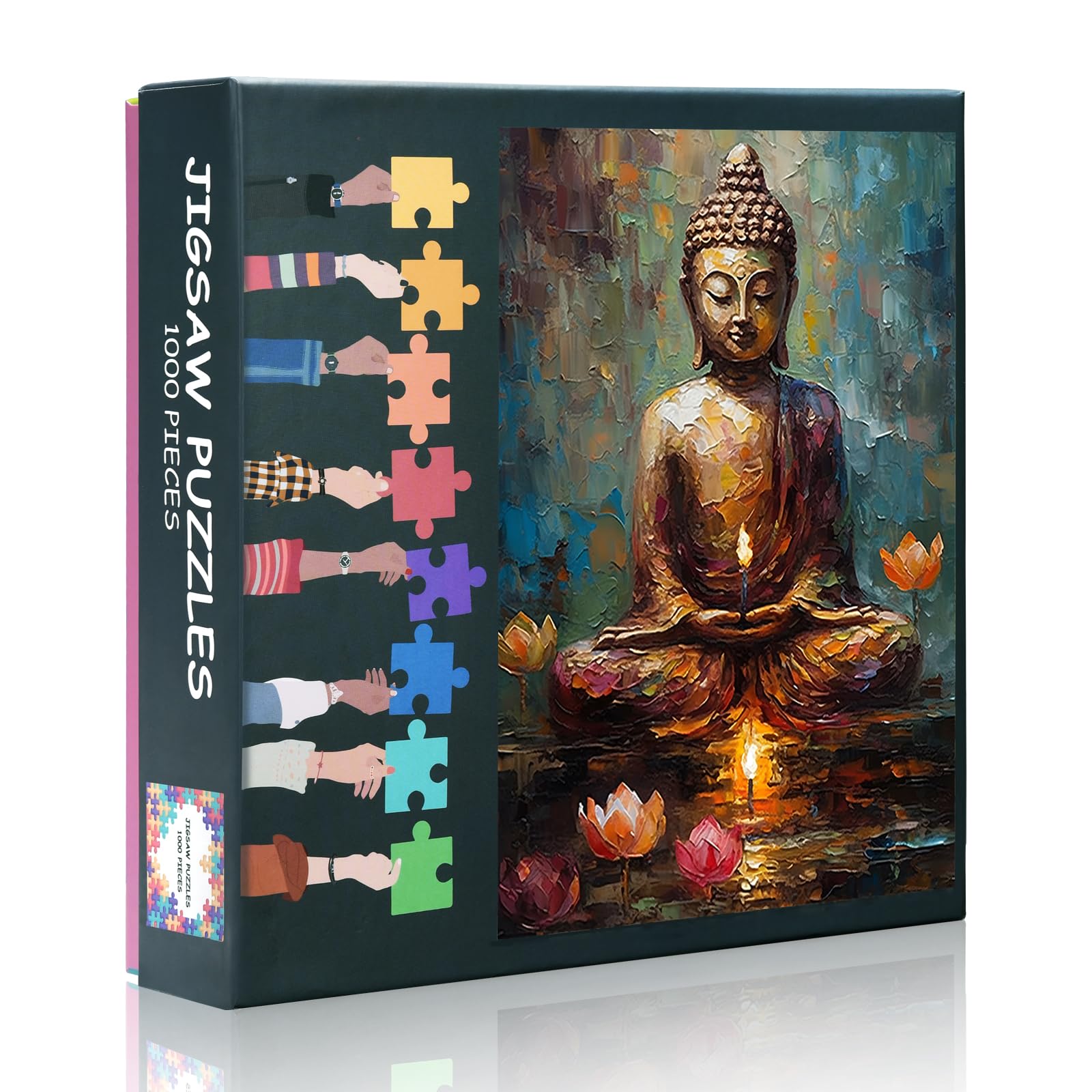 TUMOVO Zen Buddha 1000 Piece Jigsaw Puzzle for Adults – 27.5x19.7 Inch Finished Size with Poster