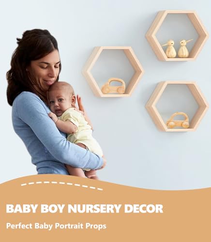 TUOWITA Wooden Baby Car Toys - 2 Pack Natural Wood Cars for Toddlers 1-3 Years, Montessori Push Toy for Babies 6-12 Months