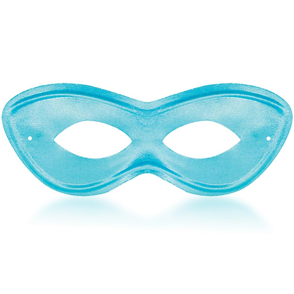 Turquoise Super Hero Fabric Eye Mask – 2.87" x 8.25" – Reusable Costume Mask by Amscan