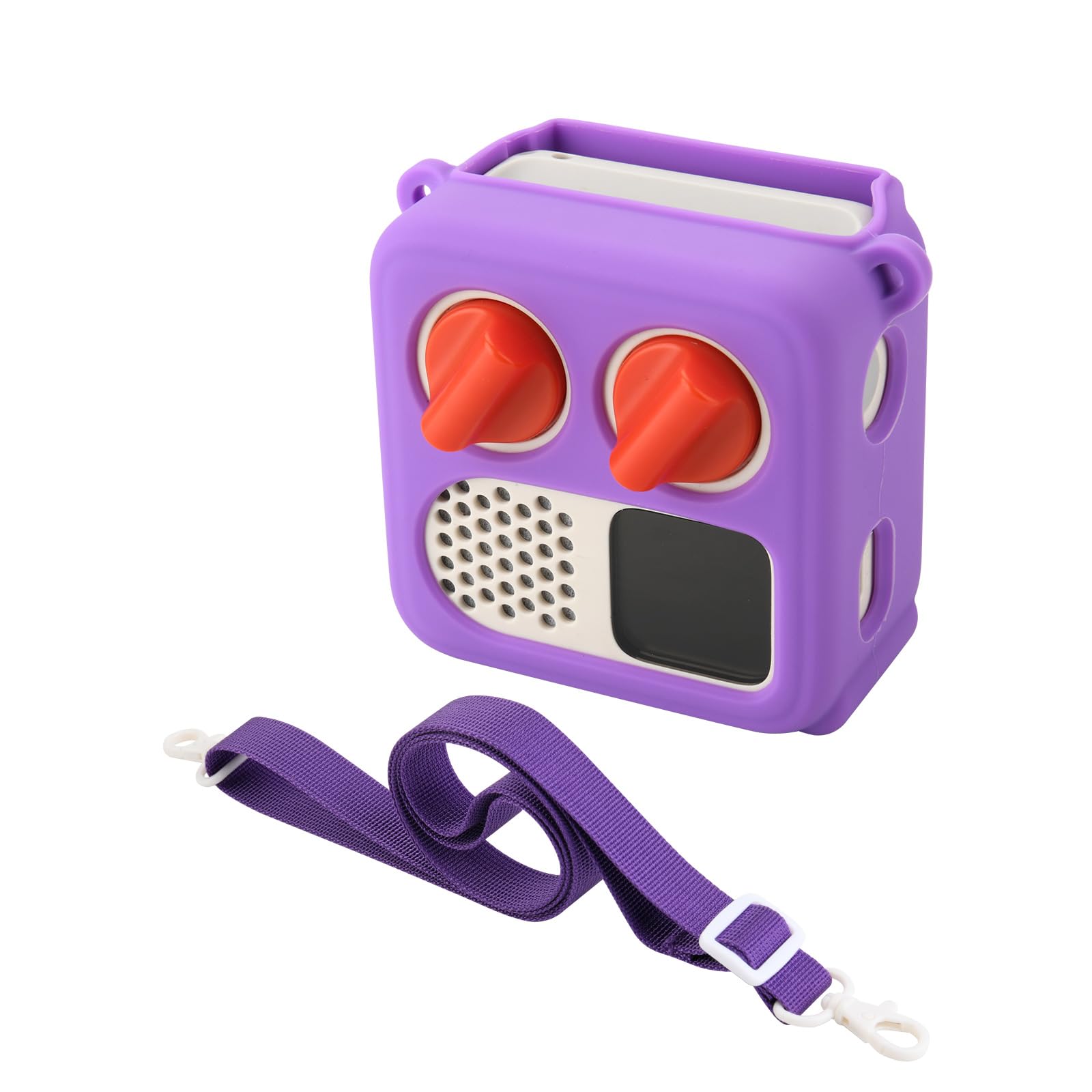 TXEsign Silicone Case Cover for Yoto Mini (2024 Edition) - Purple with Adjustable Shoulder Strap