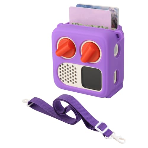 TXEsign Silicone Case Cover for Yoto Mini (2024 Edition) - Purple with Adjustable Shoulder Strap