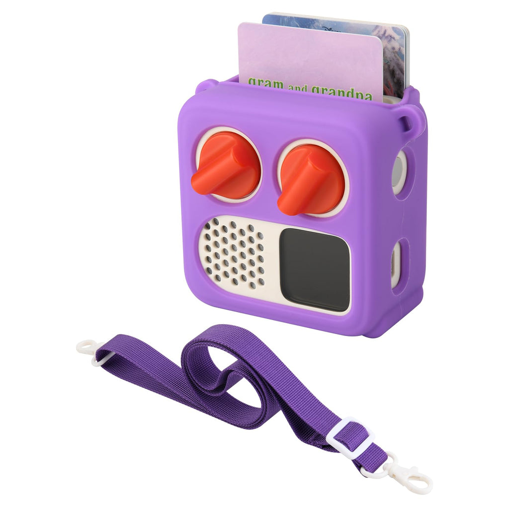 TXEsign Silicone Case Cover for Yoto Mini (2024 Edition) - Purple with Adjustable Shoulder Strap