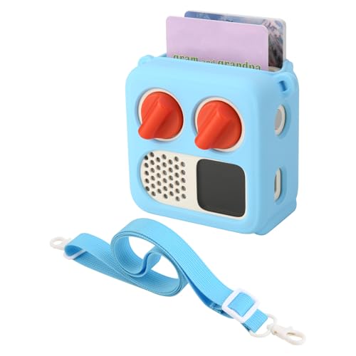 TXEsign Silicone Case Cover for Yoto Mini (2024 Edition) – Sky Blue with Adjustable Strap and Card Slot