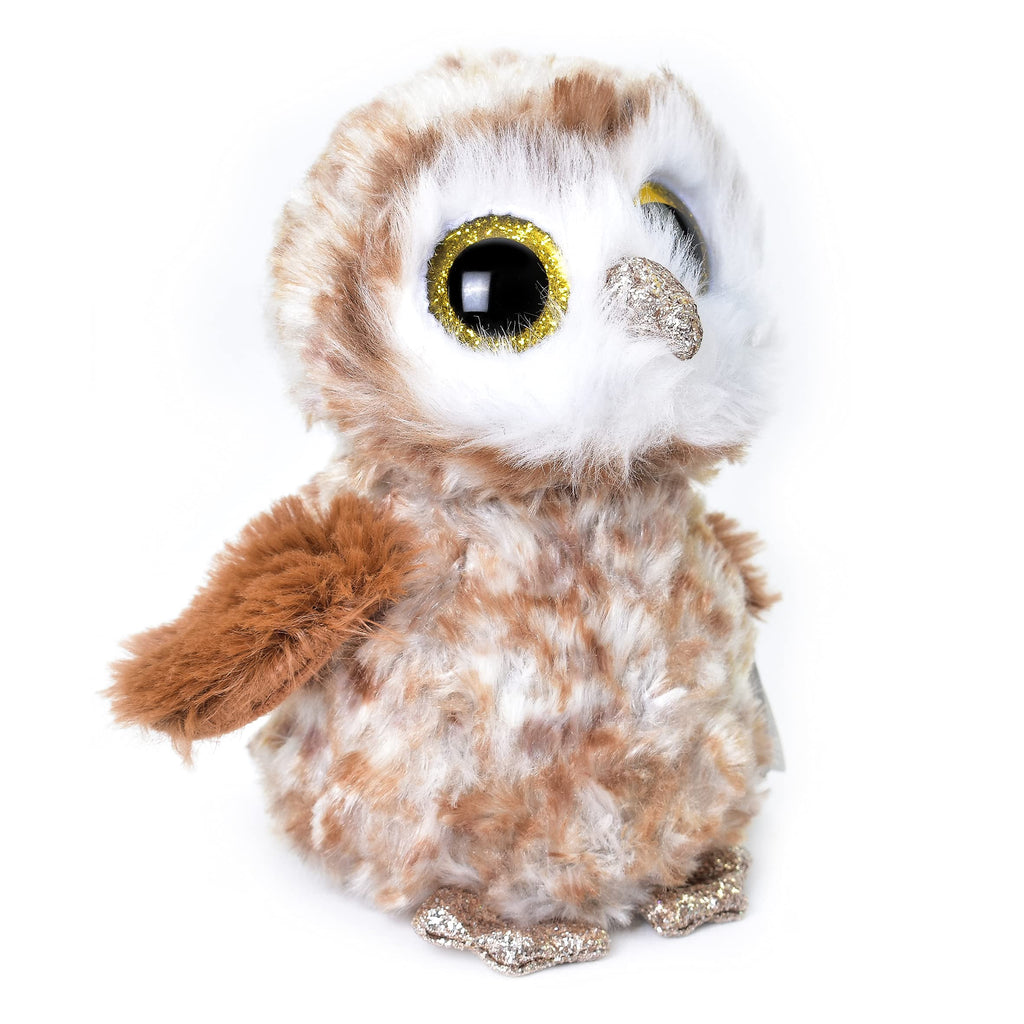 Ty Beanie Boo Percy Barn Owl Plush – 15 cm Soft Toy with Glitter Eyes & Retro Heart Tag