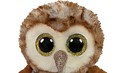 Ty Beanie Boo Percy Barn Owl Plush – 15 cm Soft Toy with Glitter Eyes & Retro Heart Tag