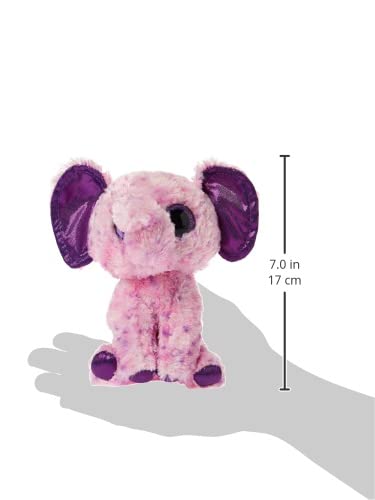 Ty Beanie Boo's Eva - 6 Inch Pink Elephant Stuffed Animal with Purple Ears