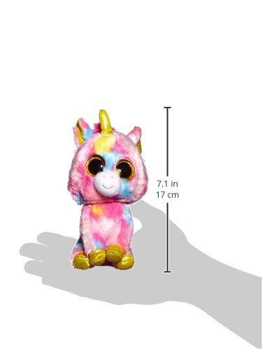 Ty Beanie Boos Fantasia Unicorn Plush – Soft Multicolor with Gold Glitter Accents
