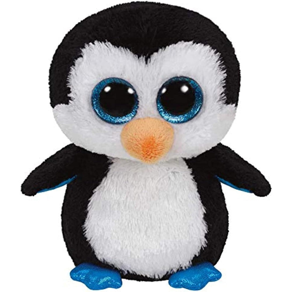 Ty Beanie Boos Waddles Penguin Plush - Icy Blue Eyes, Satiny Feathers