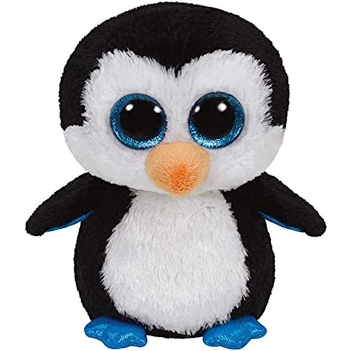 Ty Beanie Boos Waddles Penguin Plush - Icy Blue Eyes, Satiny Feathers