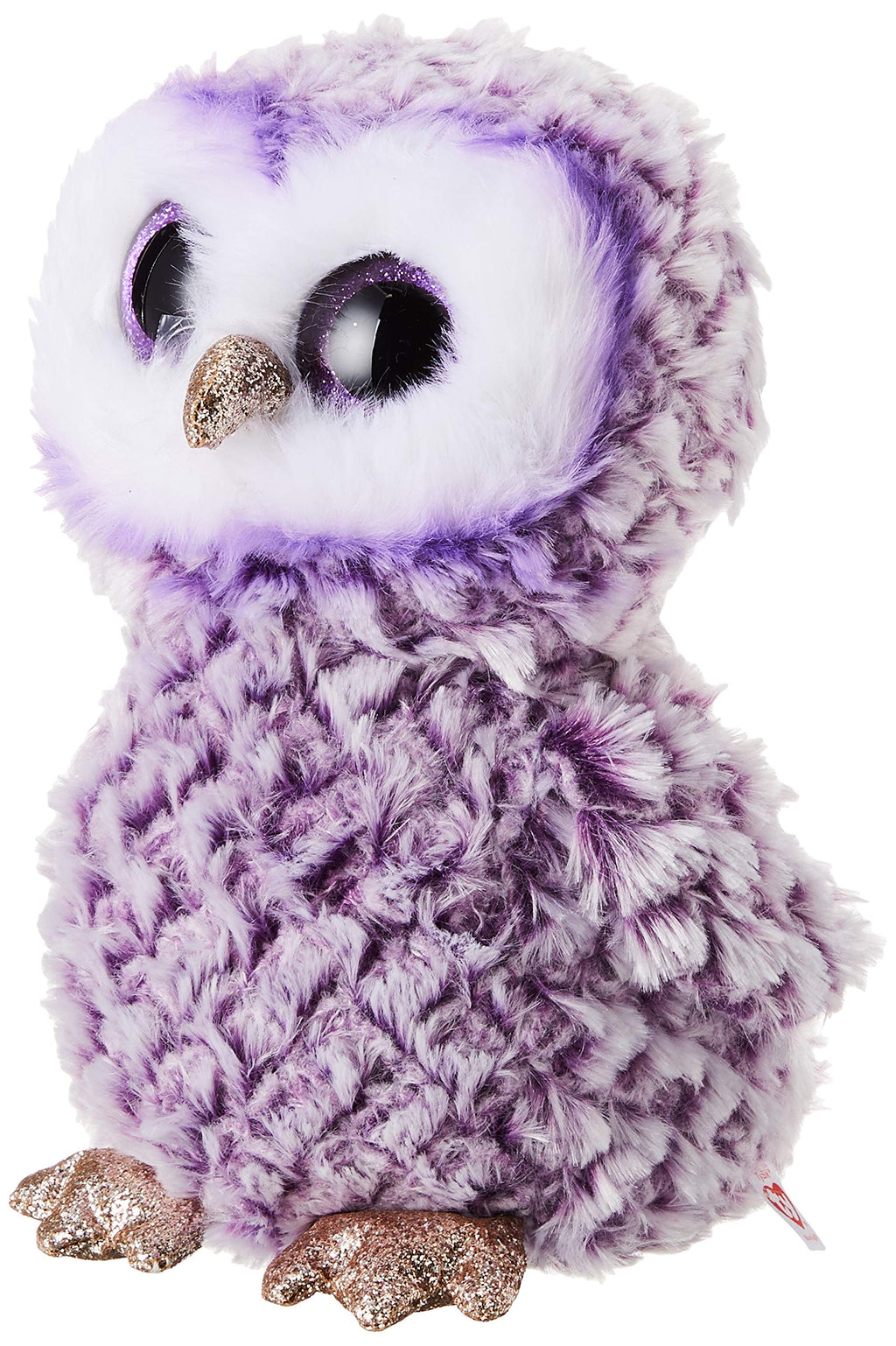 Ty Moonlight OWL-Boo Medium Plush - Multicolored Beanie Boo with Glitter Eyes