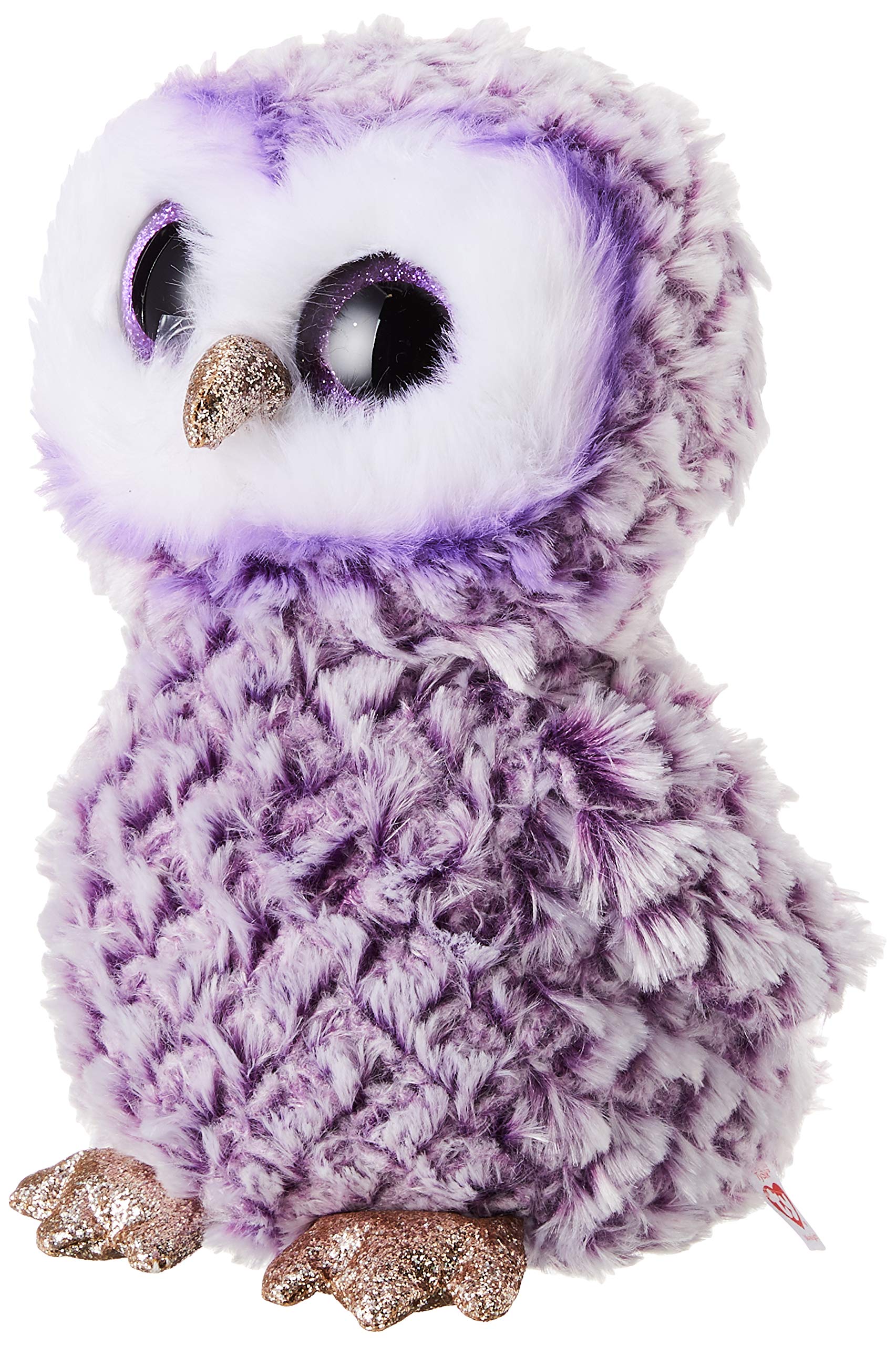 Ty Moonlight OWL-Boo Medium Plush - Multicolored Beanie Boo with Glitter Eyes