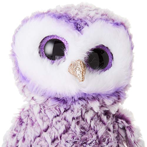 Ty Moonlight OWL-Boo Medium Plush - Multicolored Beanie Boo with Glitter Eyes