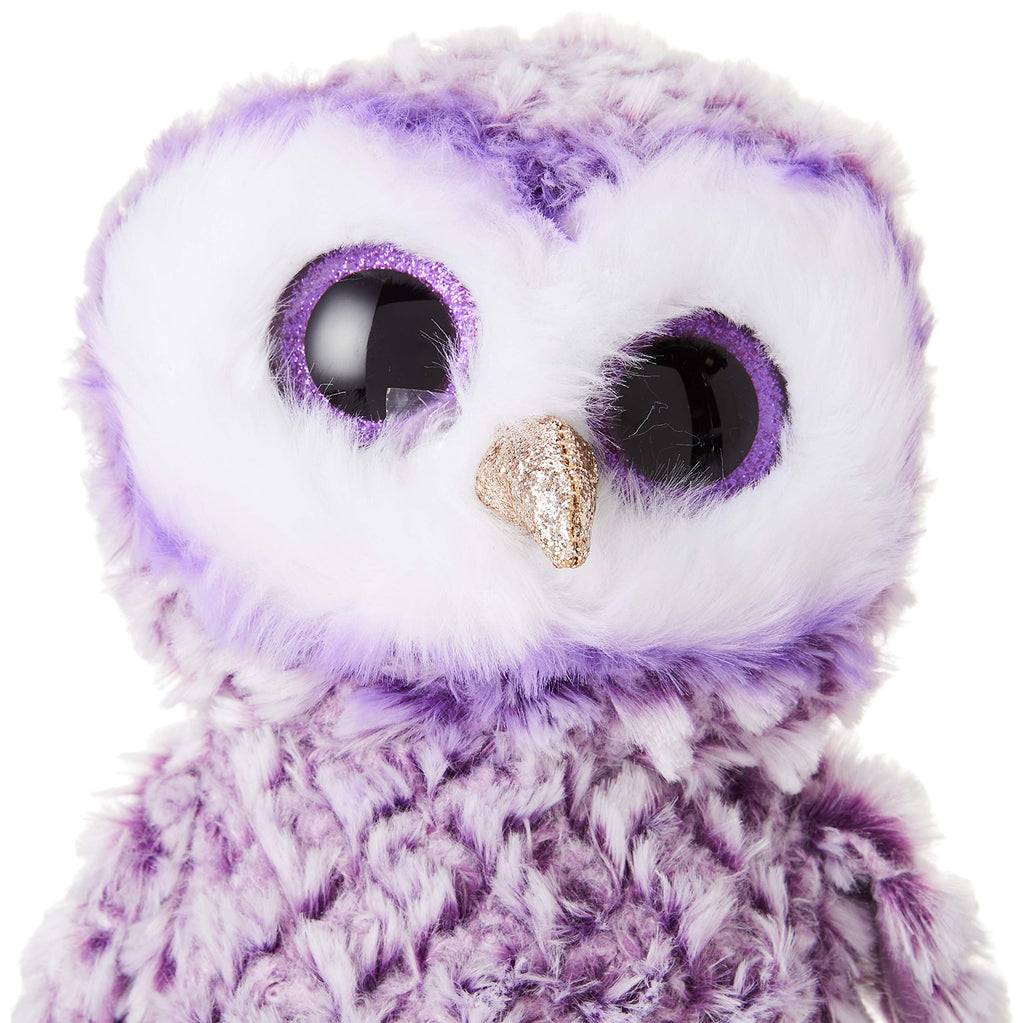 Ty Moonlight OWL-Boo Medium Plush - Multicolored Beanie Boo with Glitter Eyes