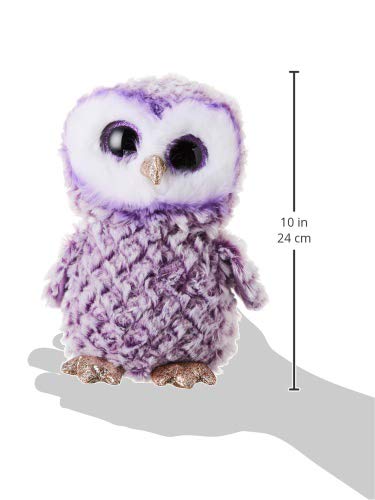 Ty Moonlight OWL-Boo Medium Plush - Multicolored Beanie Boo with Glitter Eyes