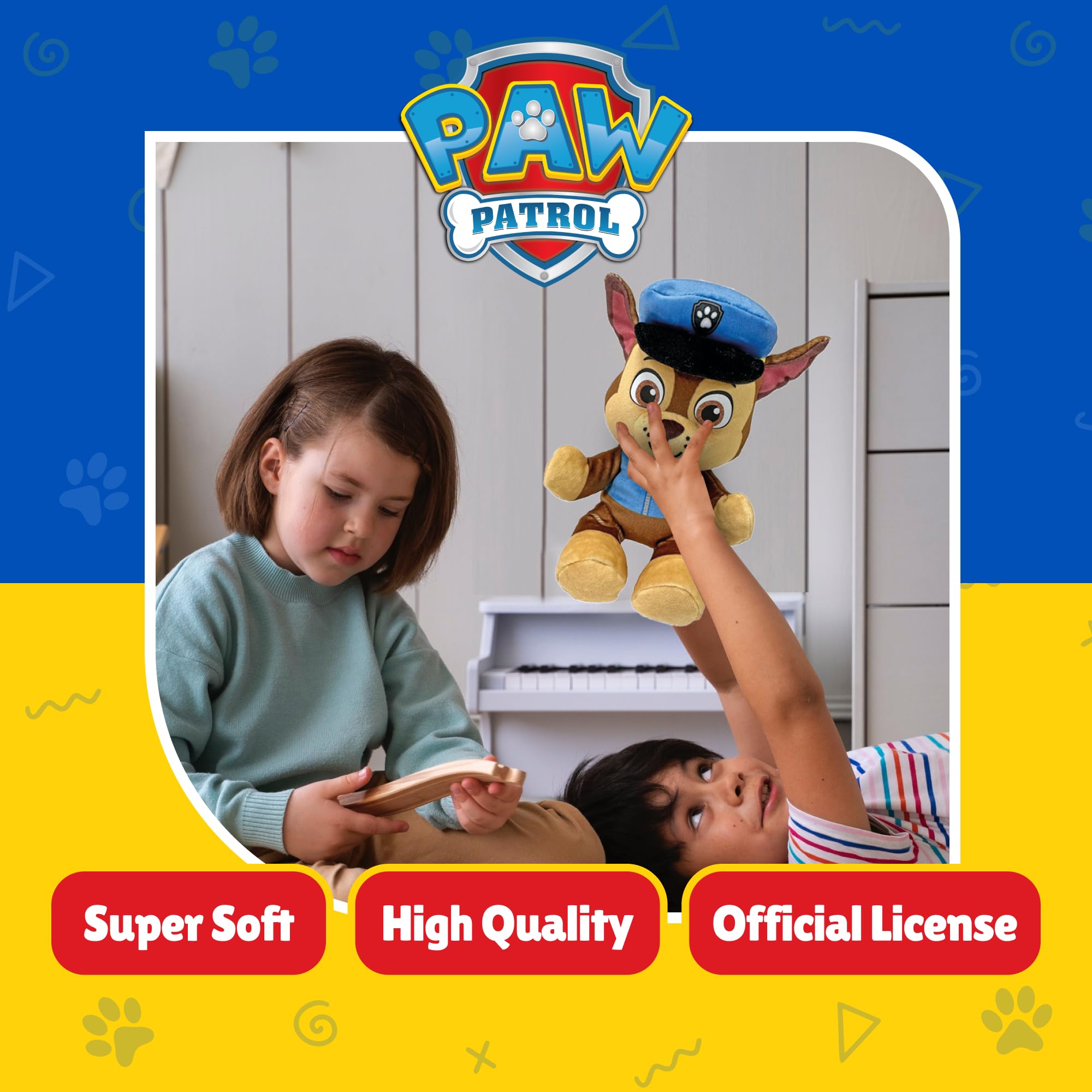 Ty Paw Patrol Chase Plush Toy – 20 cm Super Soft Floppy Collectible with Heart Tag