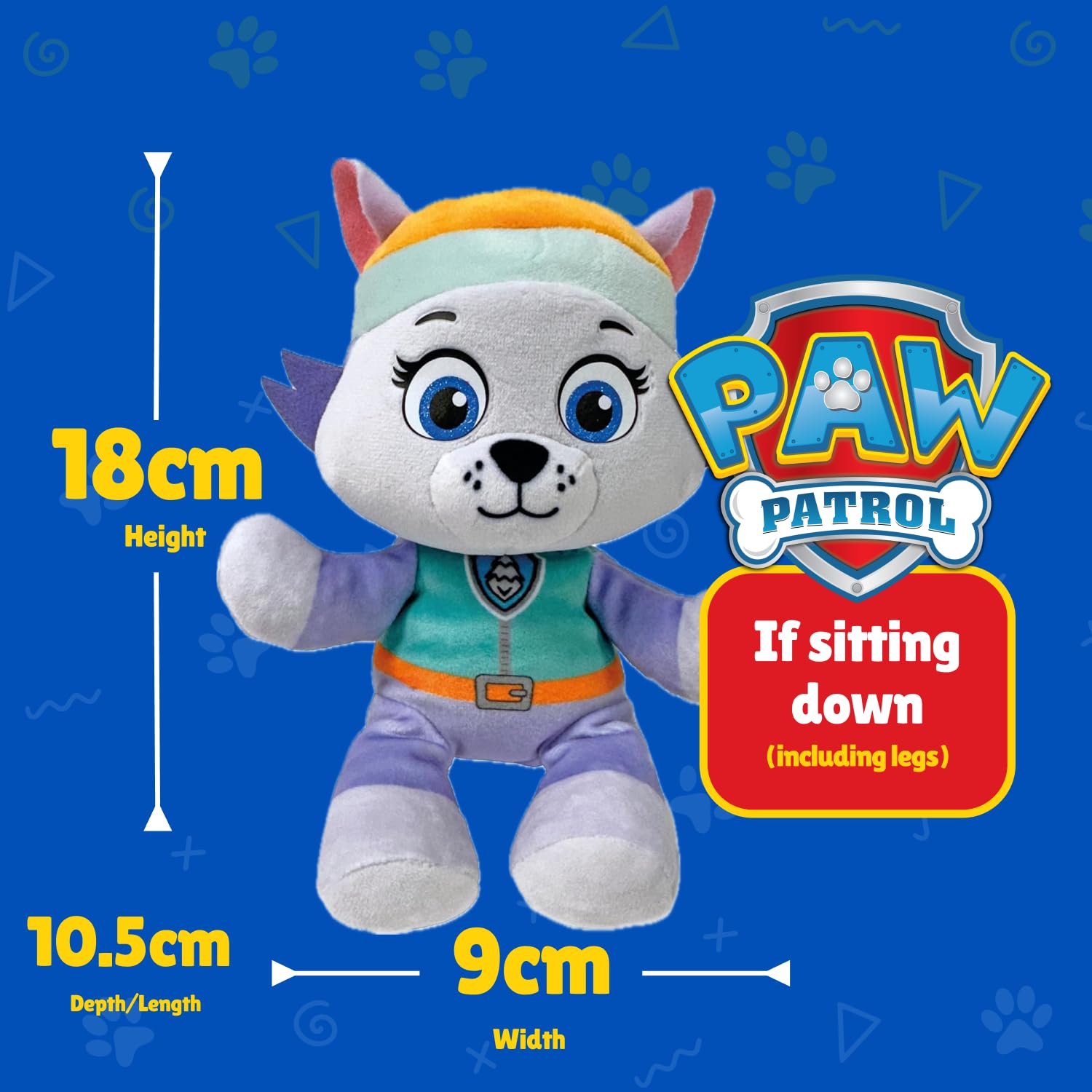 Ty Paw Patrol Everest Plush Toy – 20 cm Soft Floppy Collectible with Heart Tag