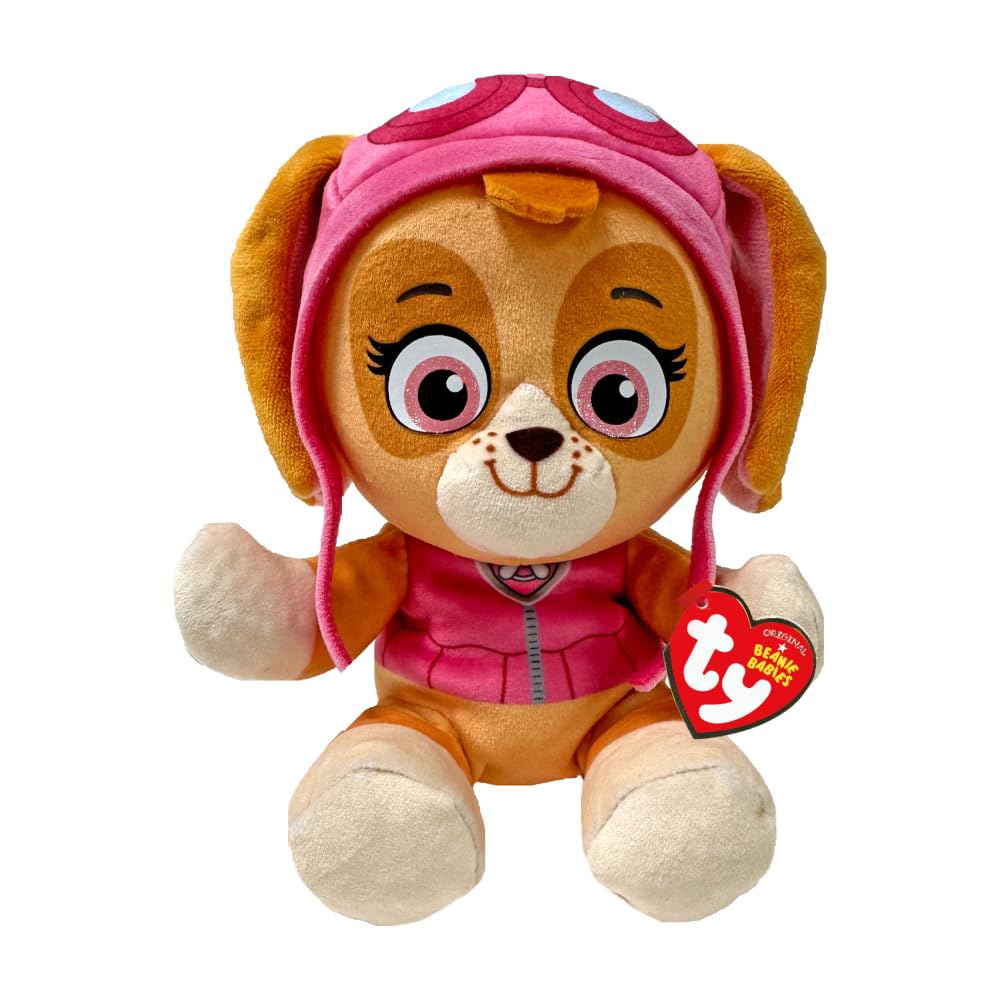 Ty Paw Patrol Skye Plush Toy – 6-Inch Floppy Soft Toy with Heart Tag, T44023