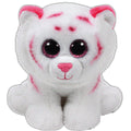 Ty Tabor Pink & White Tiger Plush – 6 Inches, Soft Polyester Fiber & Plastic Pellets