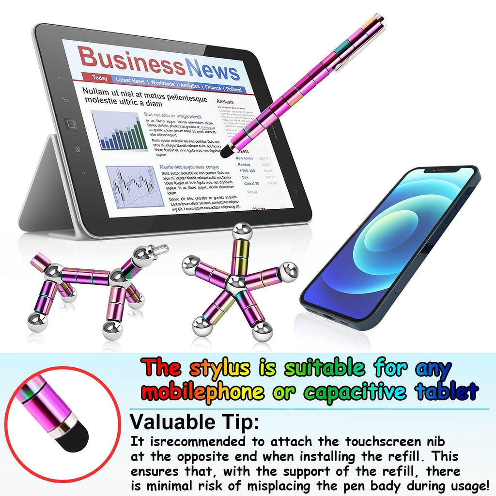 TYJHAFN Magnetic Fidget Pen – Modular Metal Stress Relief Toy & Writing Stylus for Adults