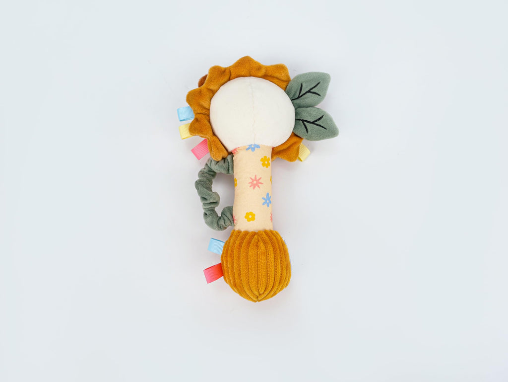 TYRY.HU Plush Lion Rattle – Soft Sensory Toy with Crinkle, Squeaker & Bell for Babies 0-12 Months