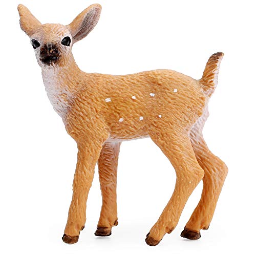 UANDME Hand-Painted Woodland Animal Figurines Set - 5 Forest Creatures for Cake Toppers, Play & Decor