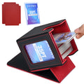 UAONO Card Deck Box for Commander EDH - Holds 100+ Double-Sleeved Cards, PU Leather with Magnetic Closure, Includes Dividers and Top Loader