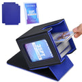 UAONO Commander Deck Box - Magnetic Card Case for MTG, Holds 100 Double-Sleeved Cards, Black/Blue