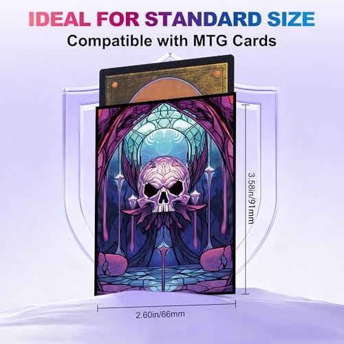 UAONO Swamp Art Card Sleeves 100-Pack - Clear Front Matte Back Deck Protectors for MTG & TCG