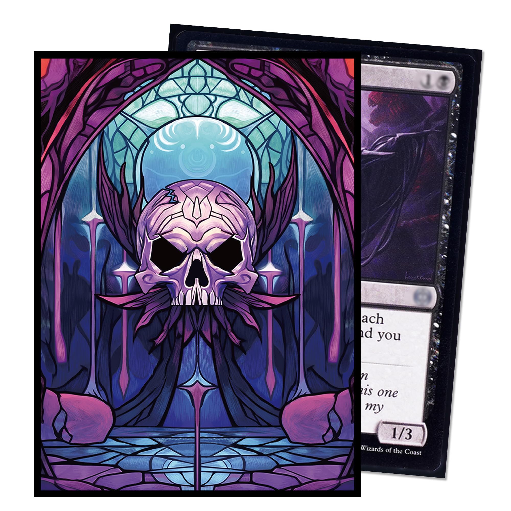 UAONO Swamp Art Card Sleeves 100-Pack - Clear Front Matte Back Deck Protectors for MTG & TCG