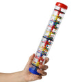 Ubblove 12-Inch Plastic Rainstick Rattle for Babies – Multicolor Sensory Toy with Beads