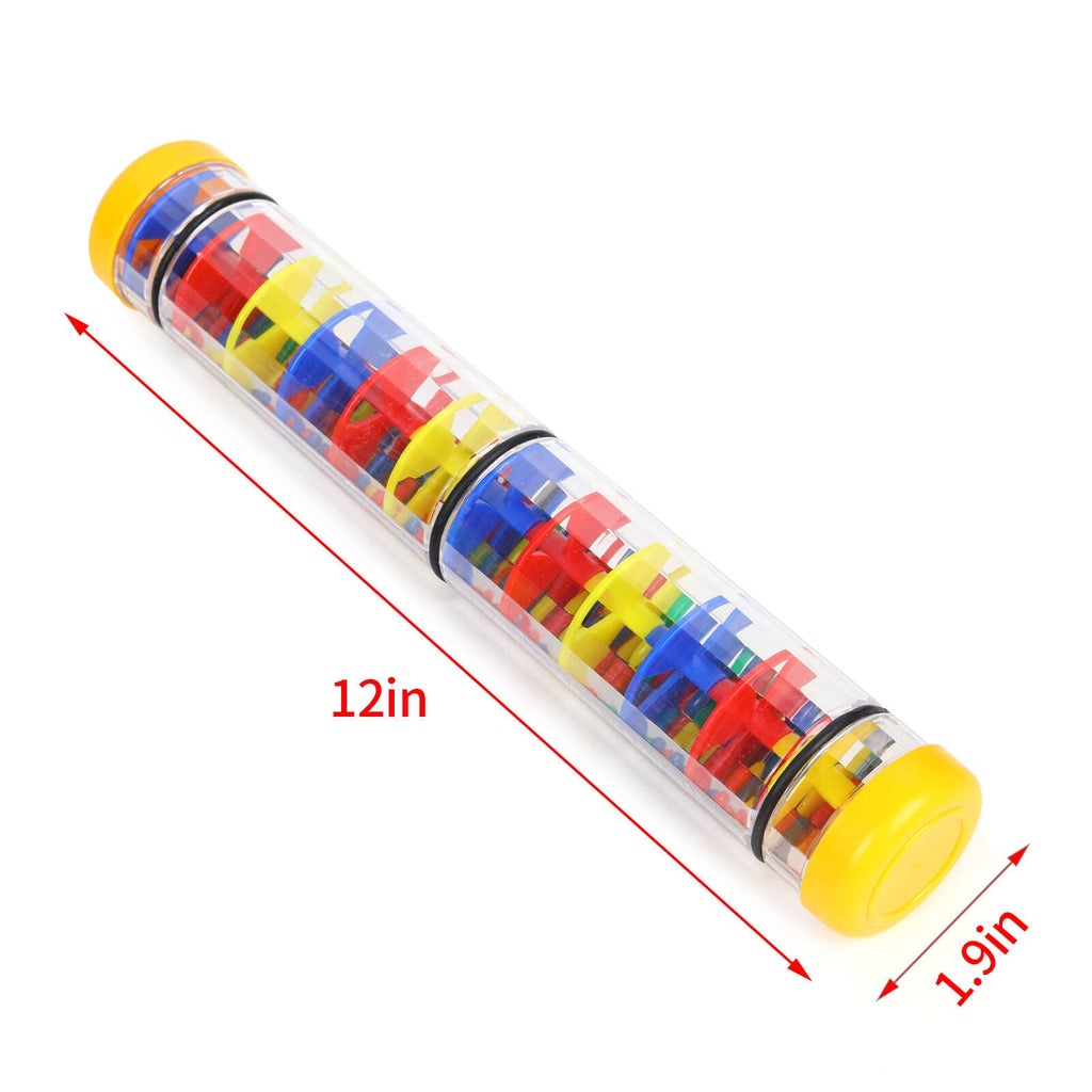 Ubblove 12 Inch Rainmaker Stick – Yellow Sensory Toy for Toddlers Ages 3+