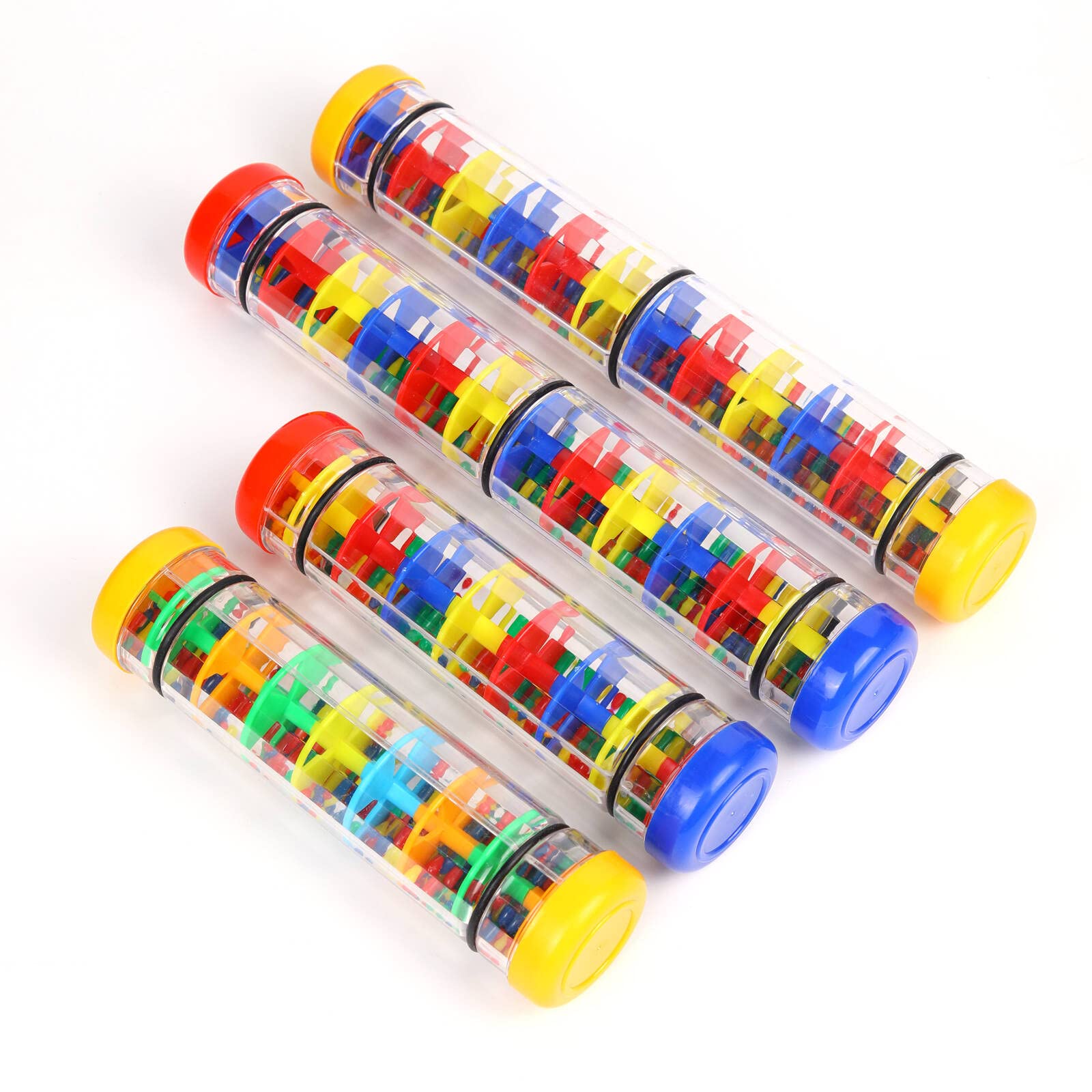 Ubblove 12 Inch Rainmaker Stick – Yellow Sensory Toy for Toddlers Ages 3+