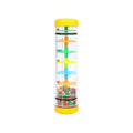 Ubblove 8-Inch Mini Rain Stick – Yellow Rainmaker Rattle for Sensory Play and Auditory Development