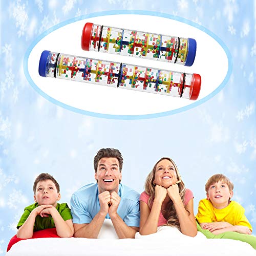 Ubblove 8-Inch Mini Rainstick Toy – Multi-Color Plastic Rain Shaker for Baby Sensory Auditory Play