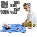 UBegger Puzzle Racer Car Track Set - 48 Pieces with 4 Battery Cars, E-Space Theme, Gift for Ages 3-8