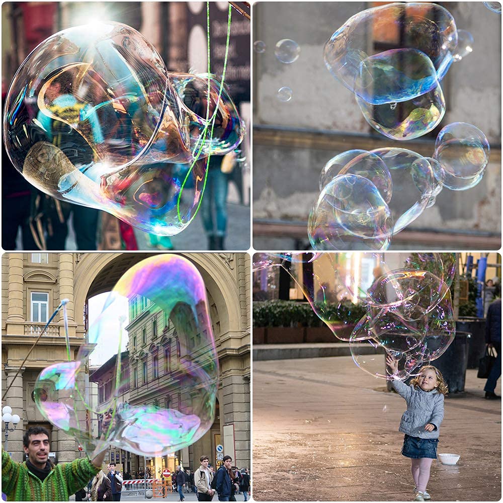 Ubitree Giant Bubble Wand – Stainless Steel Telescopic Bubble Blower with Storage Bag for Outdoor Fun