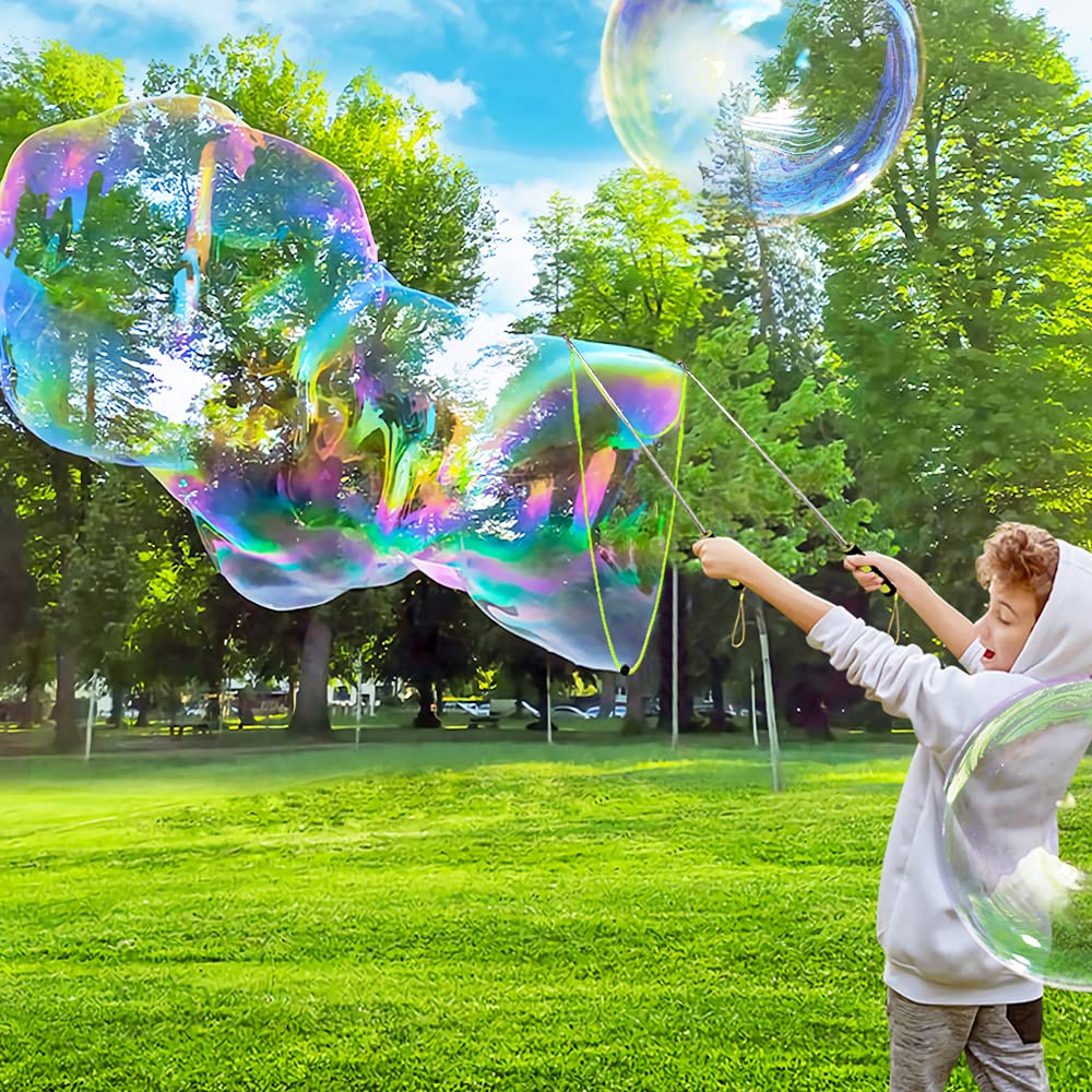 Ubitree Giant Bubble Wands - Stainless Steel Telescopic Bubble Maker for Outdoor Fun