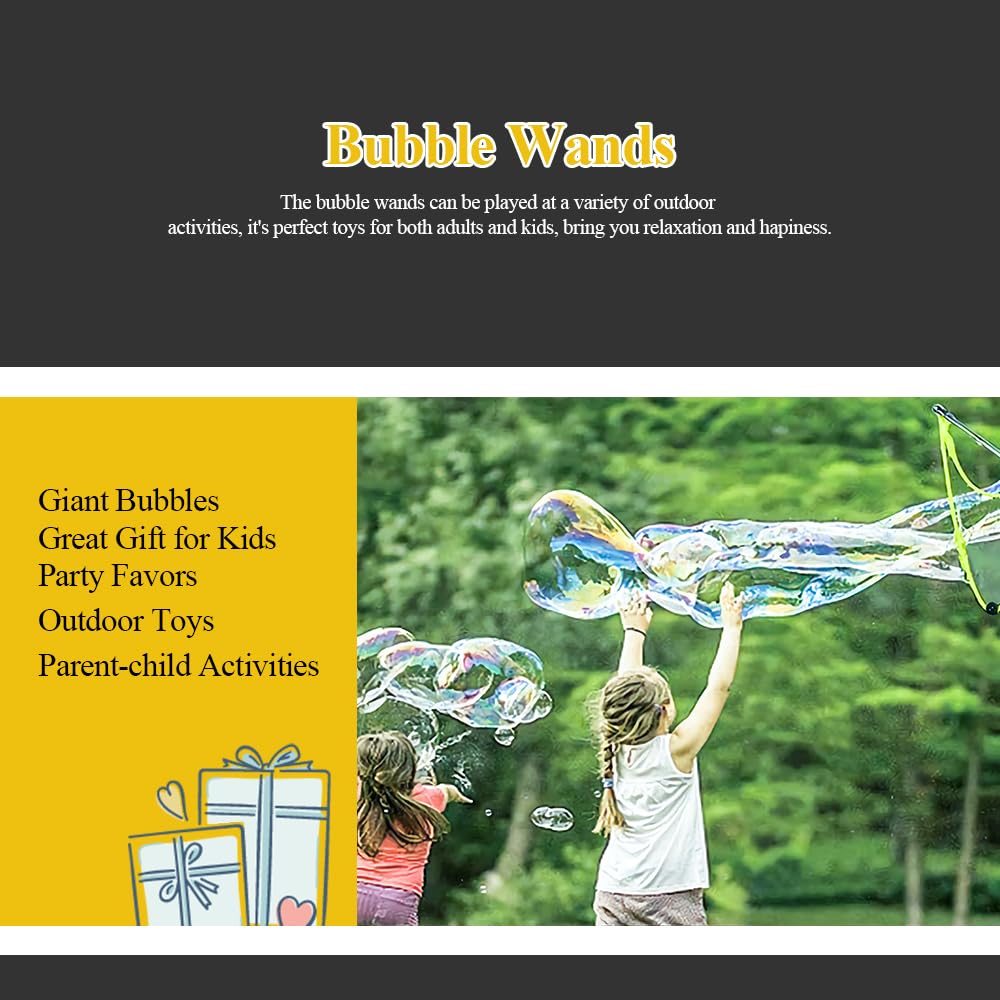 Ubitree Giant Bubble Wands - Stainless Steel Telescopic Bubble Maker for Outdoor Fun