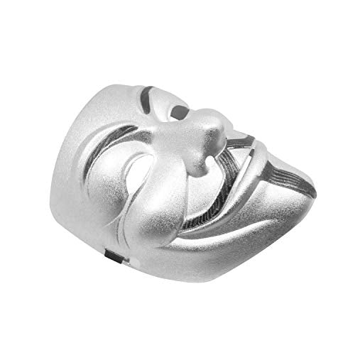 Udekit V for Vendetta Hacker Mask – Movie Accurate Adjustable PVC Cosplay Mask for Adults and Kids