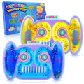 UIIOPJIOM 2-Pack Robot Fidget Tubes – Sensory Squishy Toys for Autism, ADHD, Travel & Easter Baskets (Blue & Yellow)