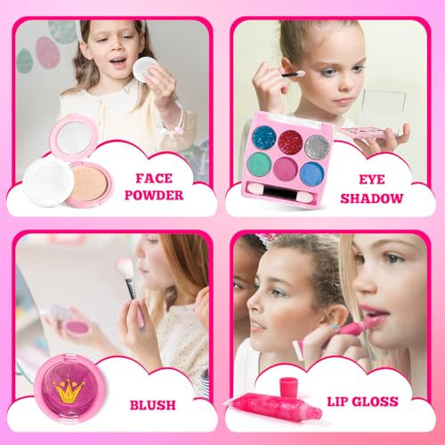 ULOVEME Kids Real Makeup Kit – Non-Toxic Washable Unicorn Makeup for Girls Ages 3-12