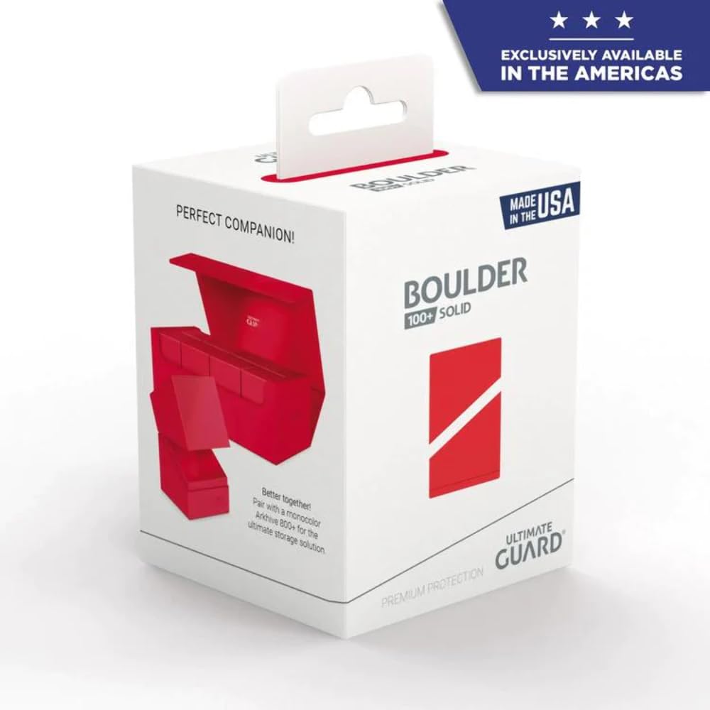 Ultimate Guard Boulder 100+ Classic Deck Case in Sapphire – Secure Storage for 100 Double-Sleeved TCG Cards