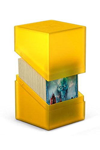 Ultimate Guard Boulder 100+ Deck Case – Amber, Holds 100 Double-Sleeved TCG Cards, Soft-Touch Finish