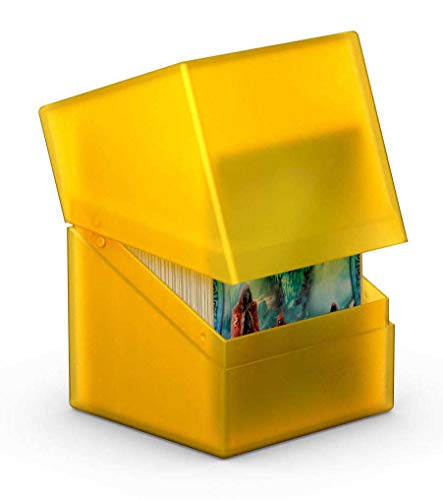 Ultimate Guard Boulder 100+ Deck Case – Amber, Holds 100 Double-Sleeved TCG Cards, Soft-Touch Finish