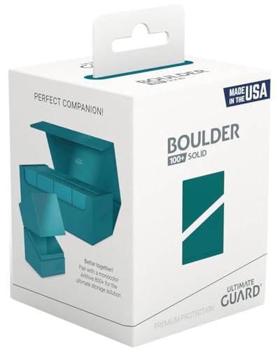 Ultimate Guard Boulder Solid 100+ Deck Case – Petrol – Holds 100 Double-Sleeved TCG Cards