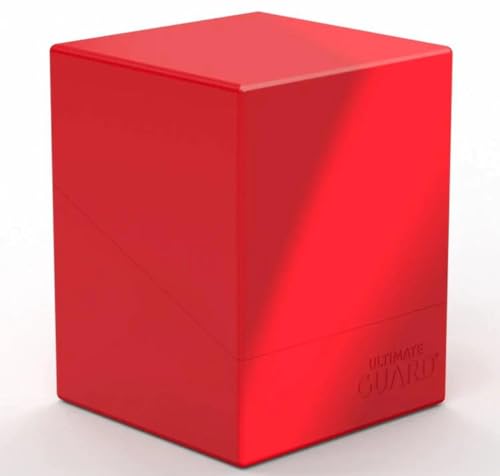 Ultimate Guard Boulder Solid 100+ Deck Case (Red) – Holds 100 Double-Sleeved TCG Cards, Secure & Durable