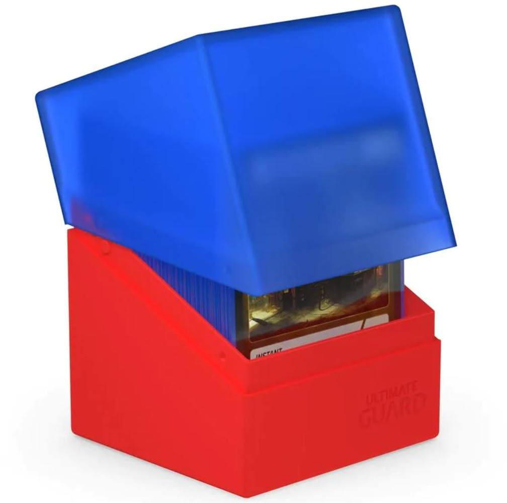 Ultimate Guard Boulder Solid 100+ Deck Case (Red) – Holds 100 Double-Sleeved TCG Cards, Secure & Durable
