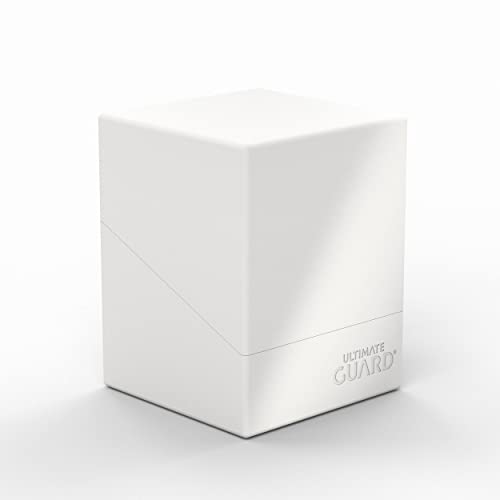 Ultimate Guard Boulder Solid 100+ Deck Case – White, Secure Storage for 100 Double-Sleeved Cards