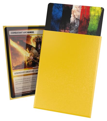 Ultimate Guard Cortex Card Sleeves (100 Pack) – Standard Size 66x91mm, Yellow Back, Glossy, Acid-Free